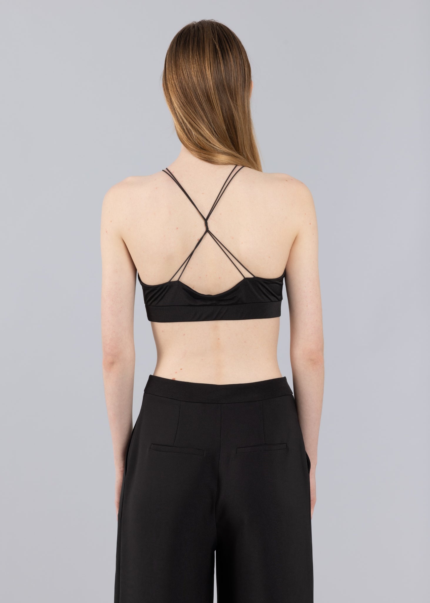 Reggiseno drappeggiato con stampa animalier - Stampa animale nera