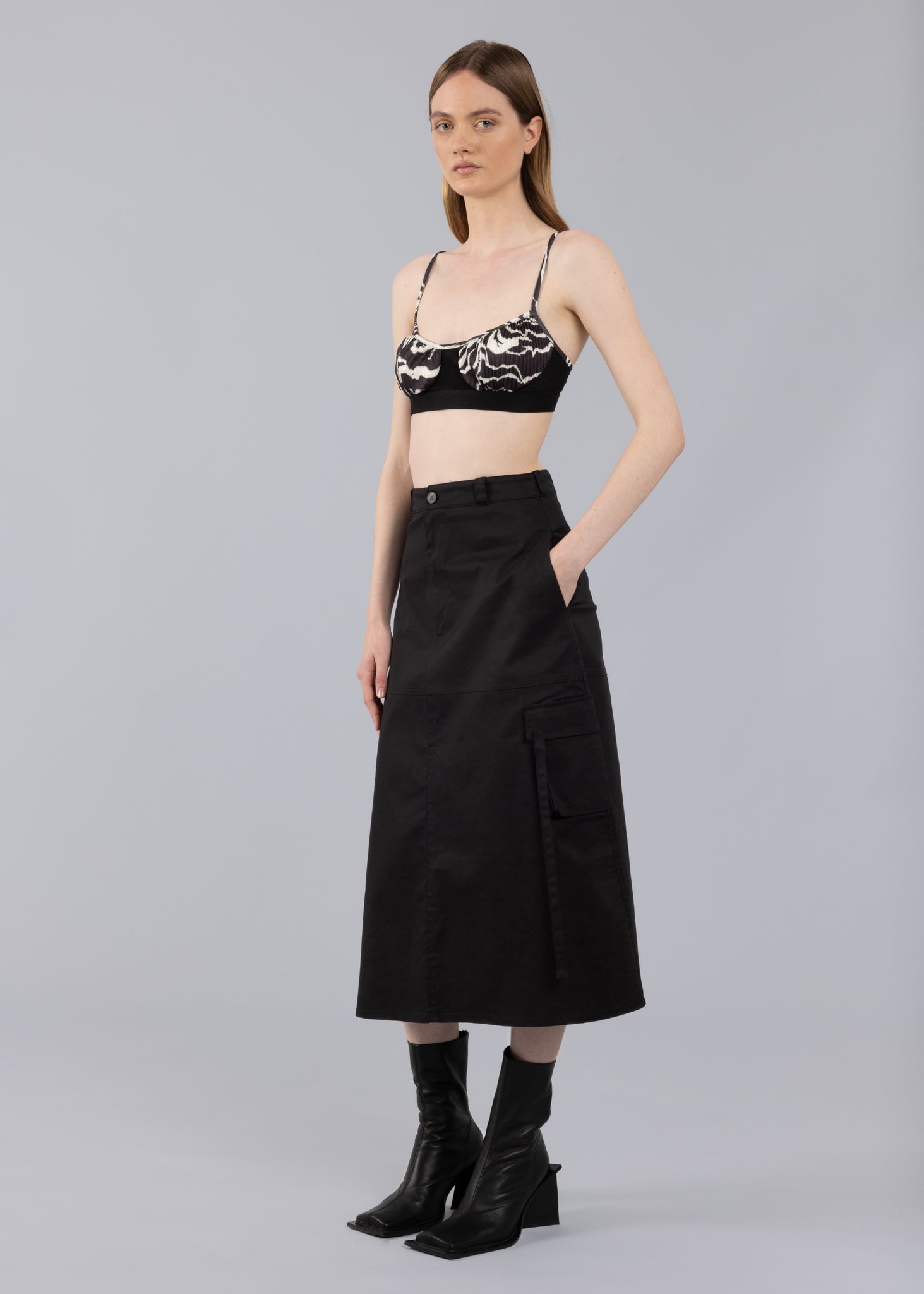 Gonna lunga cargo - Nera