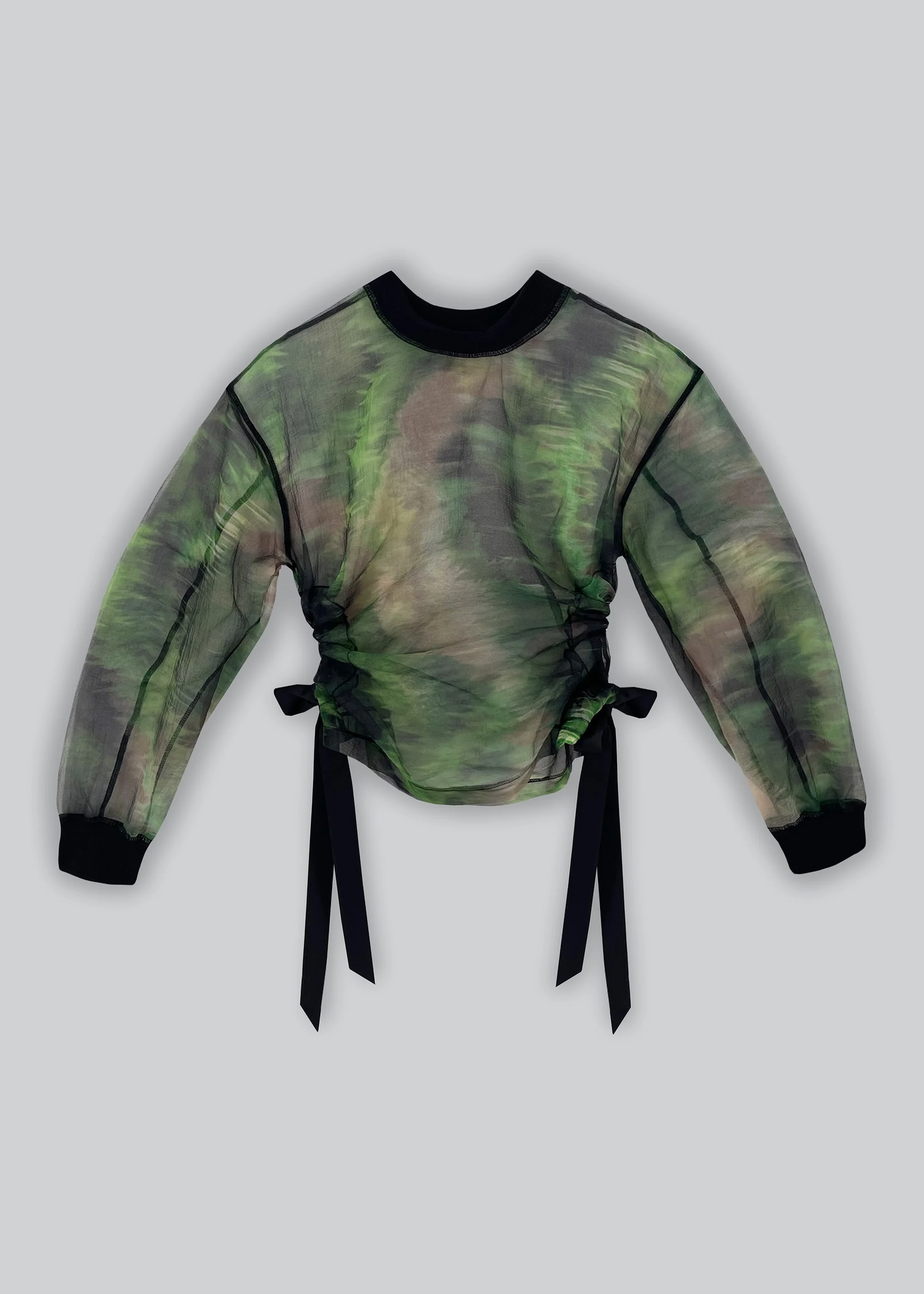 Tie Dye Print Cut-Out Organza Jumper