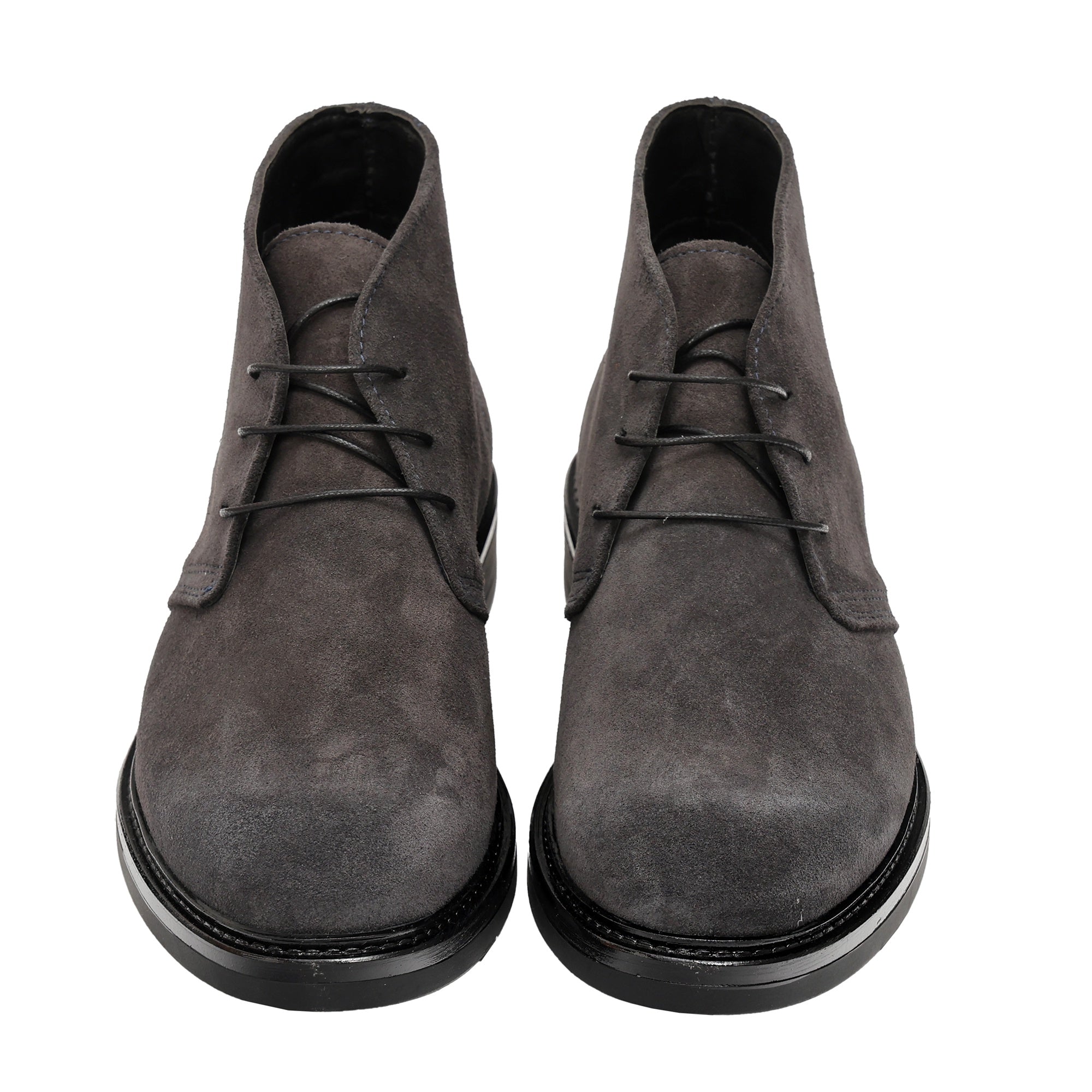 Polacchine stringate in camoscio Grigio