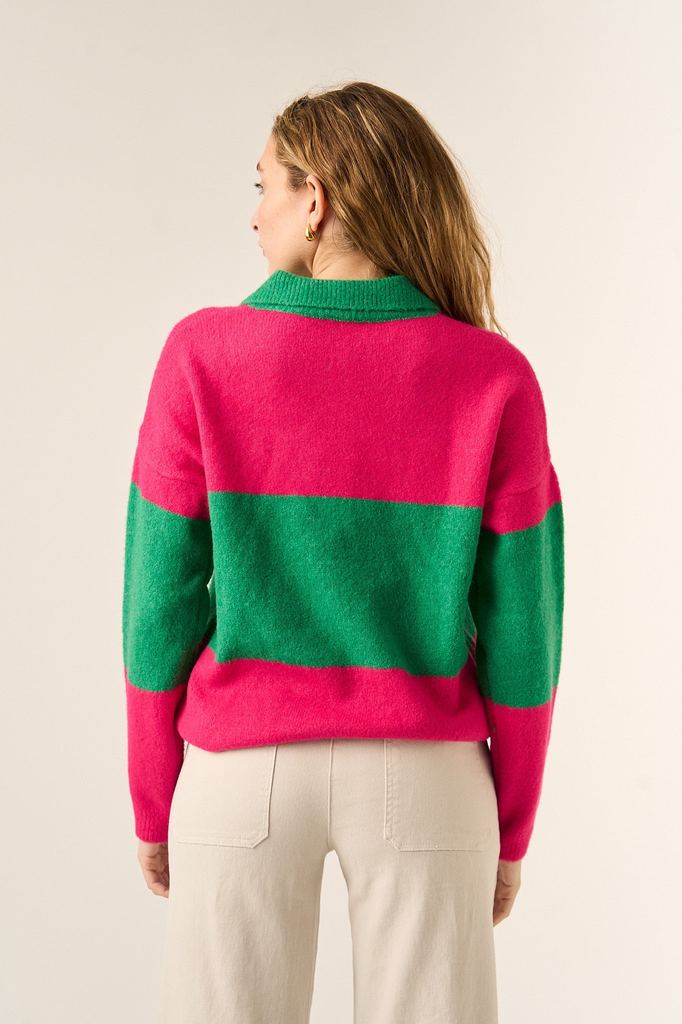 Maglione Paola Fucsia e Verde