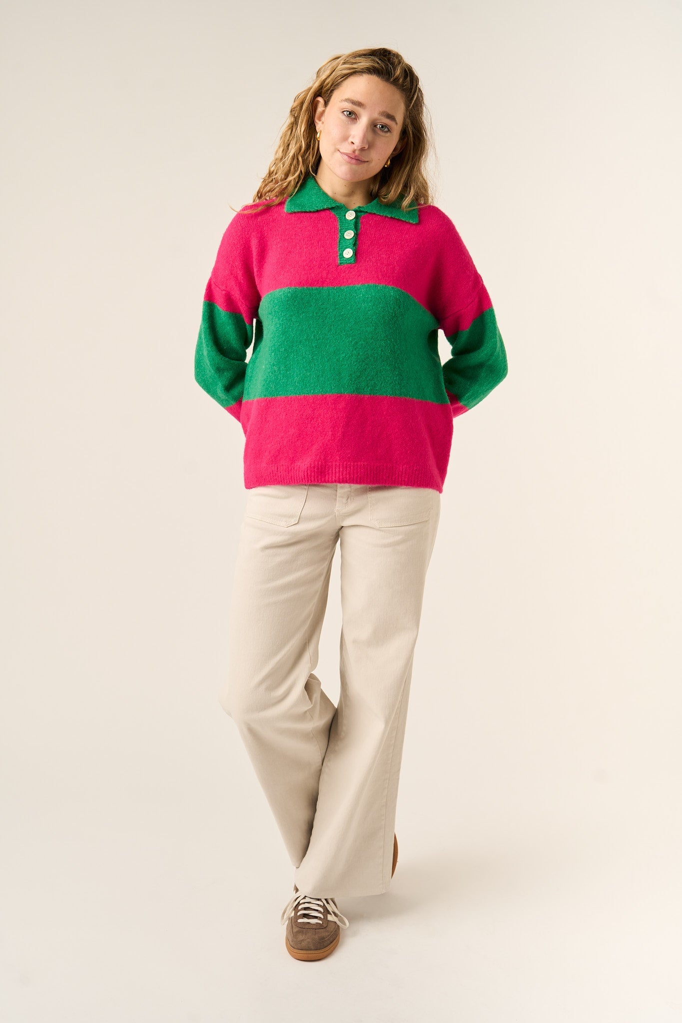 Maglione Paola Fucsia e Verde