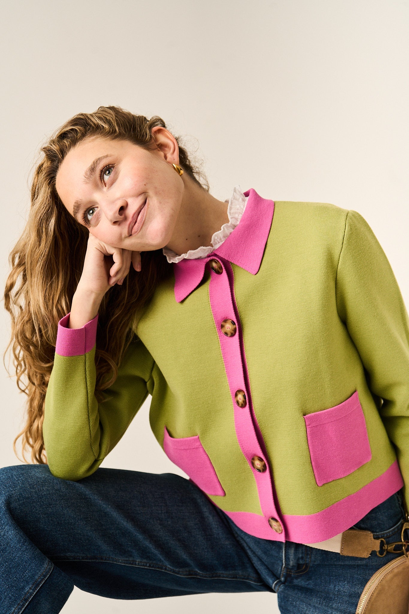 Cardigan verde dalia
