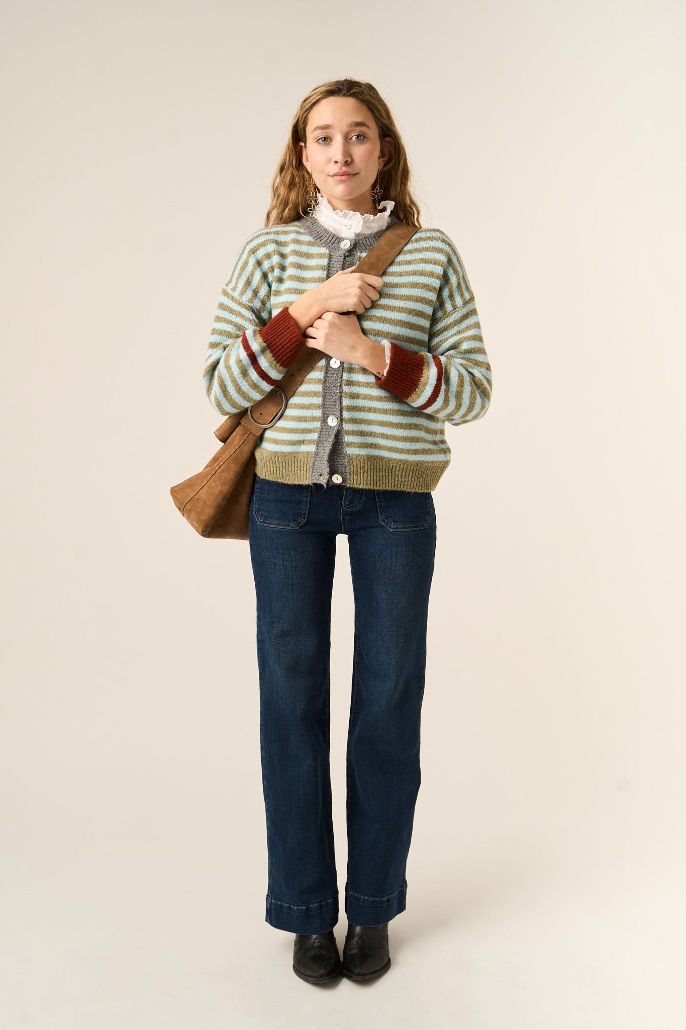Cardigan blu Tessa