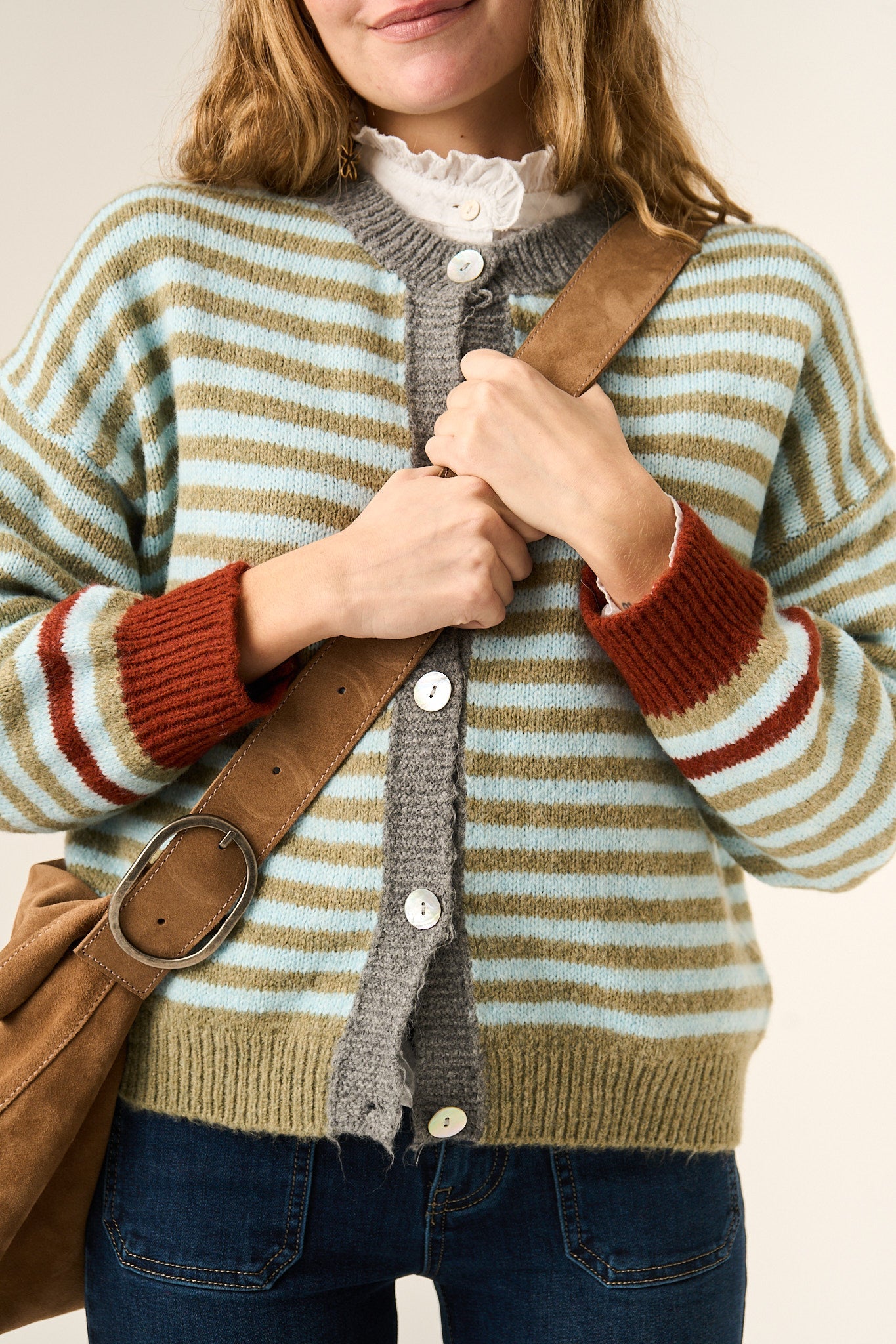 Cardigan blu Tessa