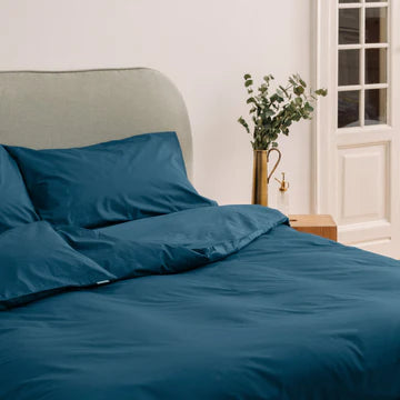 Completo All-in Percalle - Blu Petrolio