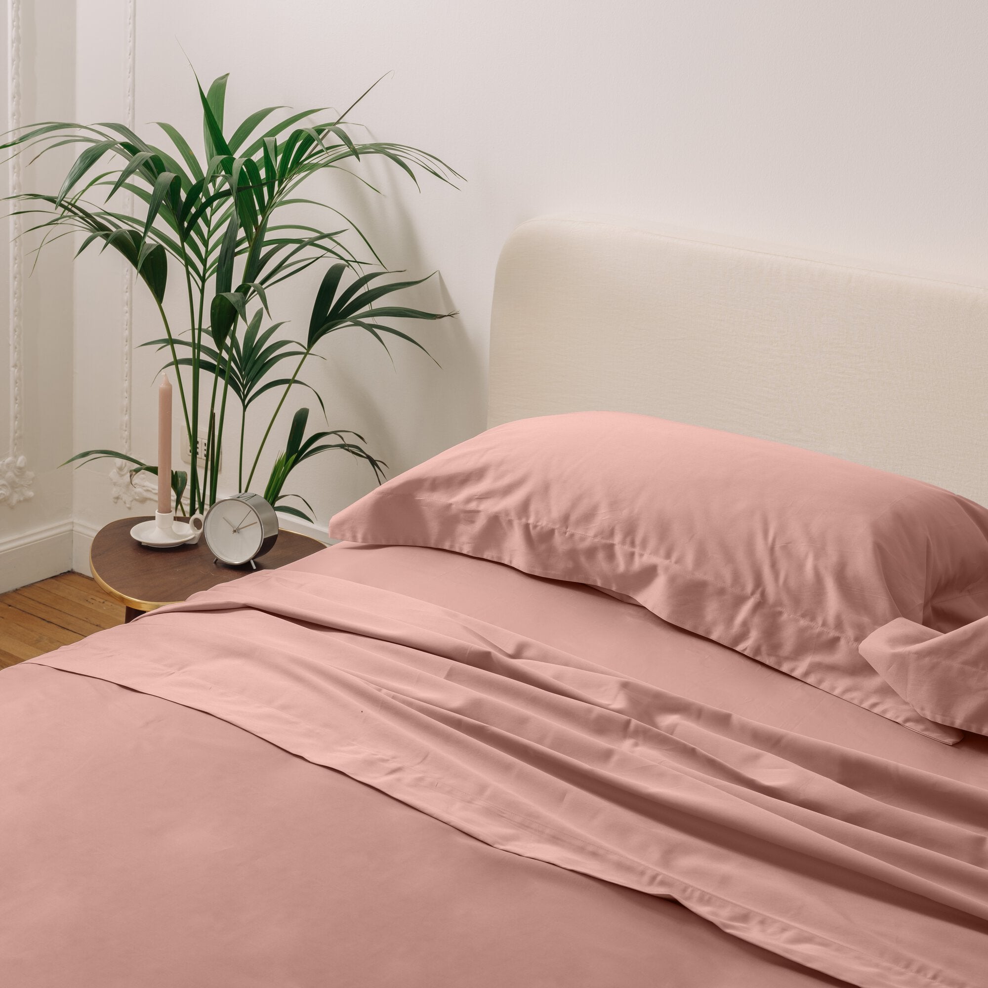 Lenzuolo sopra Raso Rosa antico
