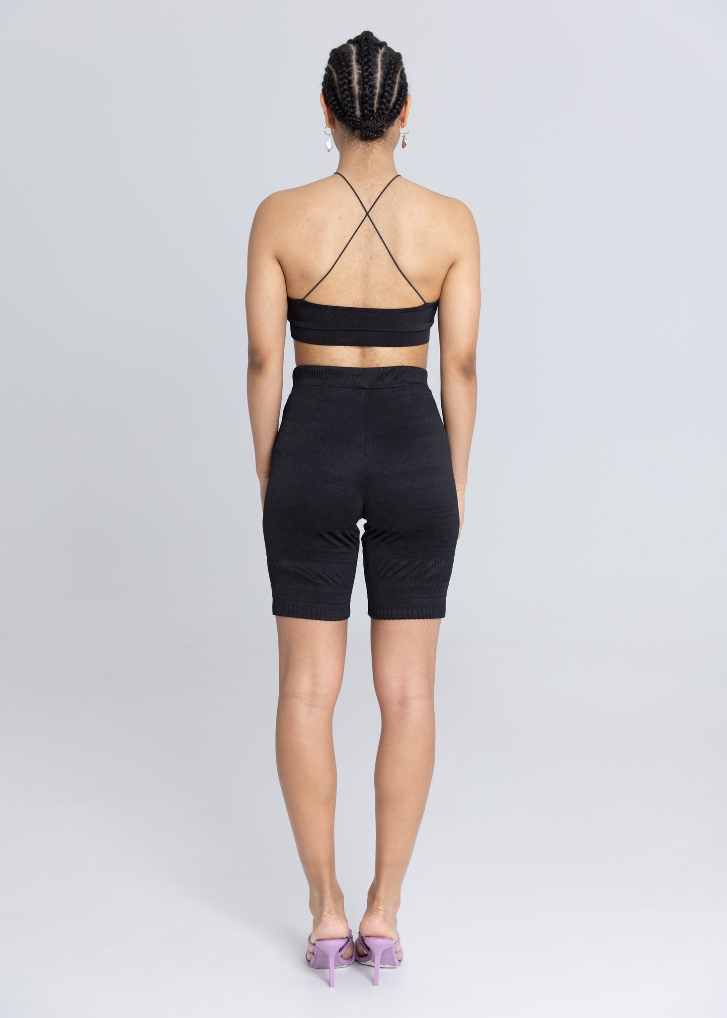 Bralette con taglio incrociato - Nero