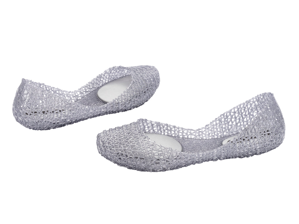 MELISSA CAMPANA PAPEL AD GLITTER CLEAR SILVER - MELISSA