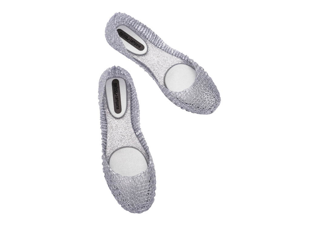 MELISSA CAMPANA PAPEL AD GLITTER CLEAR SILVER - MELISSA