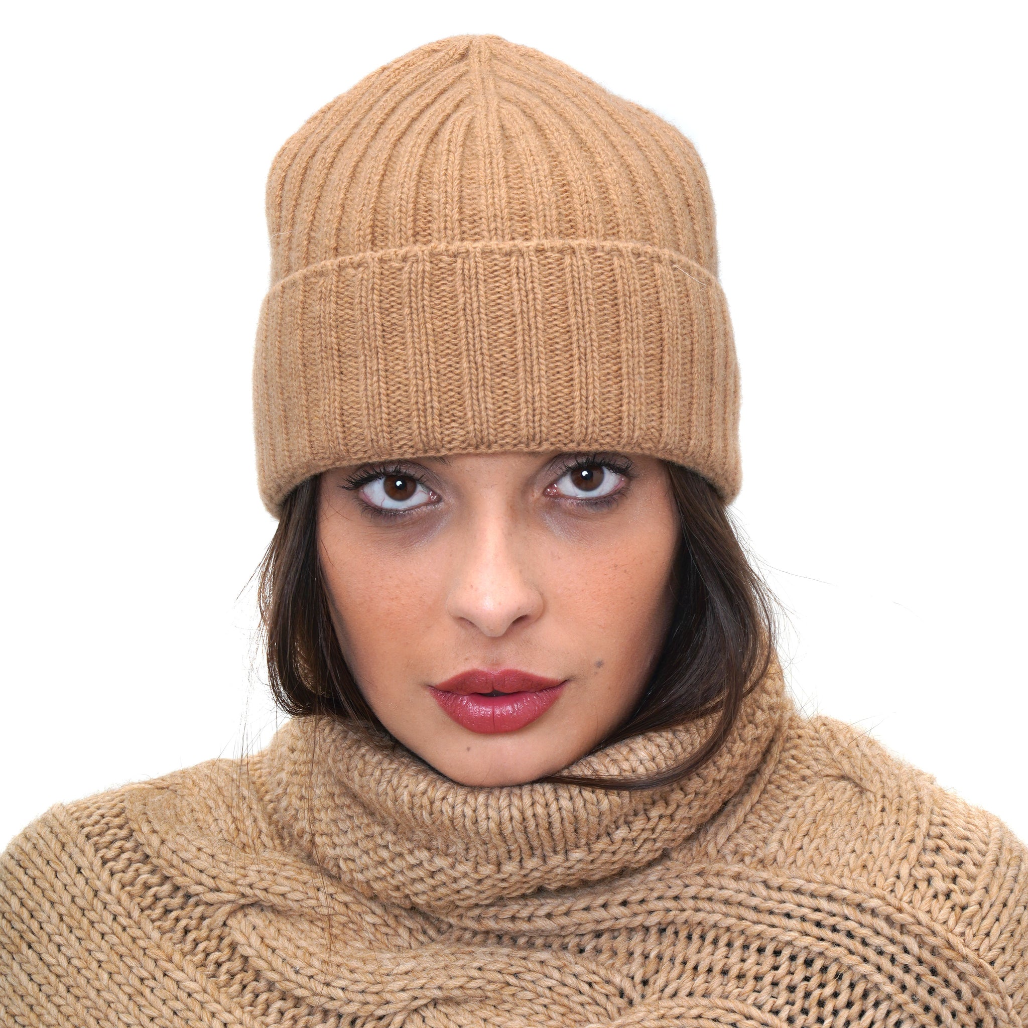 Berretto A Coste - Beige