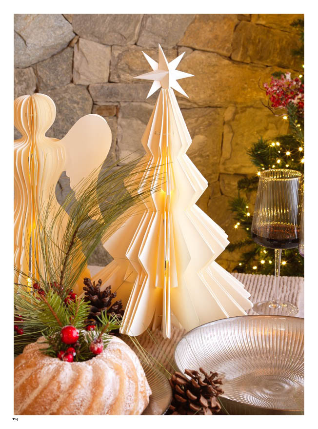 Decorazione in carta. Albero Natale 3D con LED