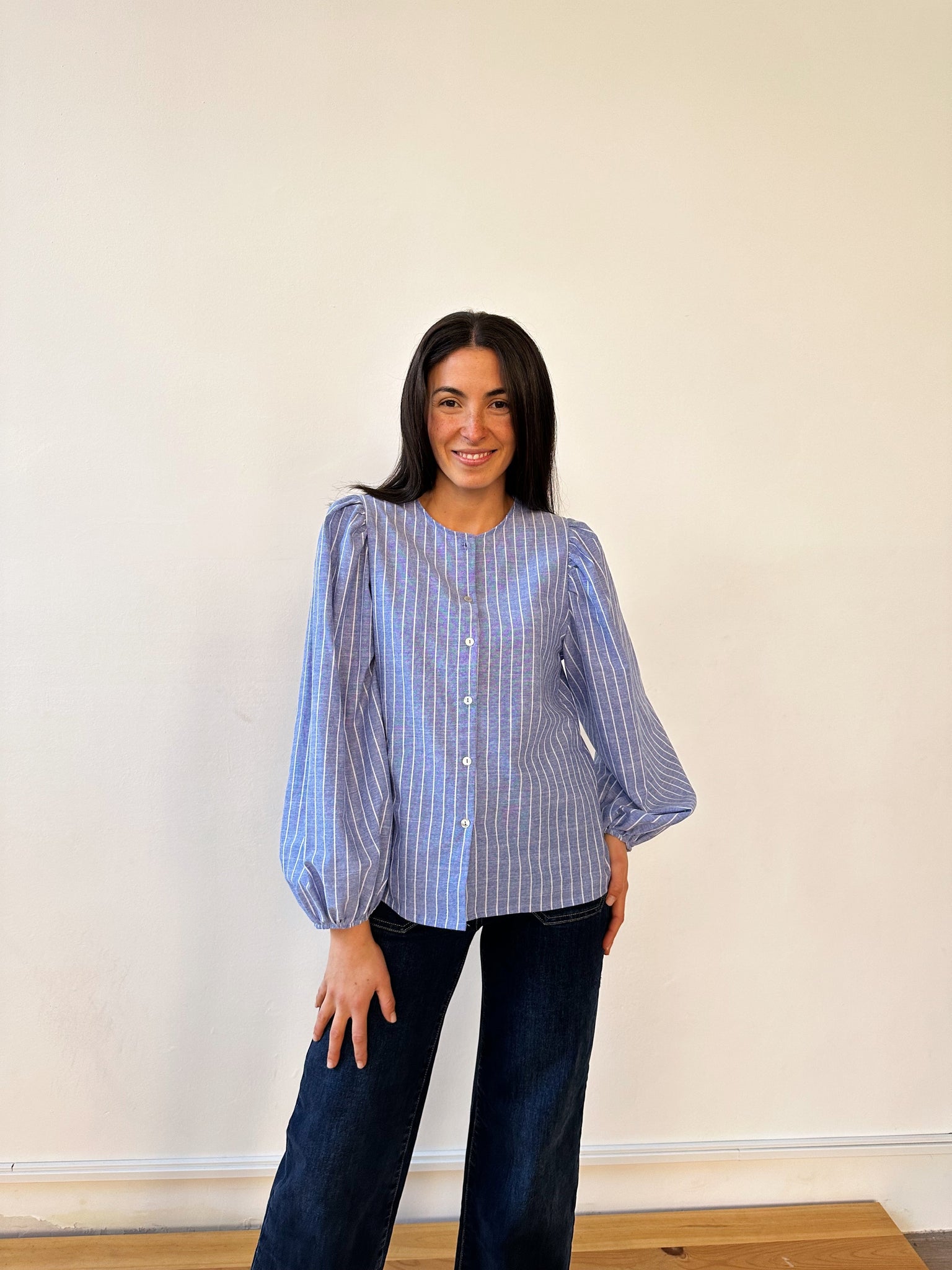 Bellissima camicetta blu