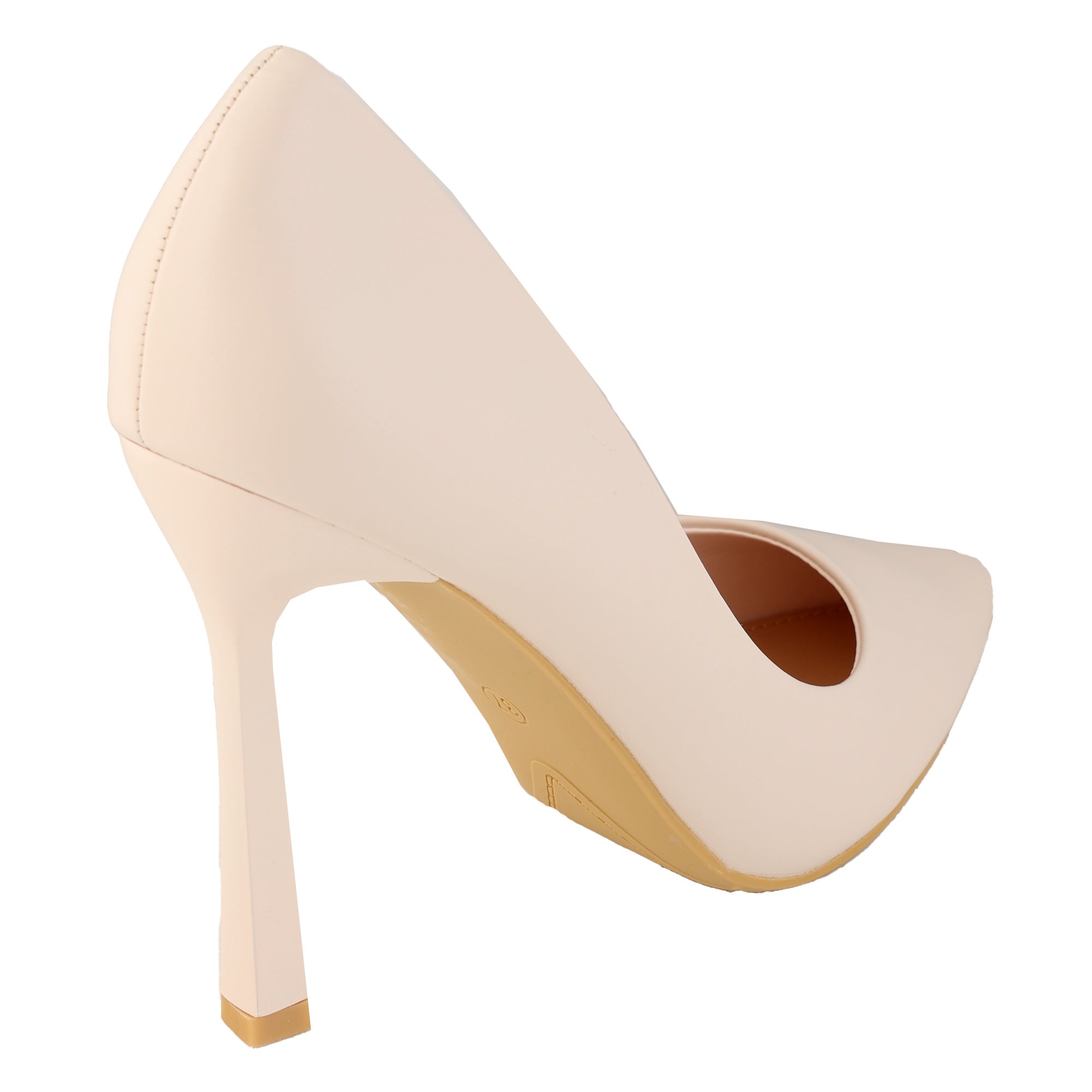 Dècolletè pumps con tacco a spillo Beige
