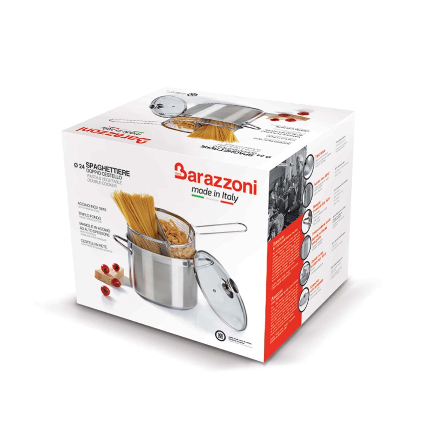 SPAGHETTIERE DOPPIO CESTELLO CM 24