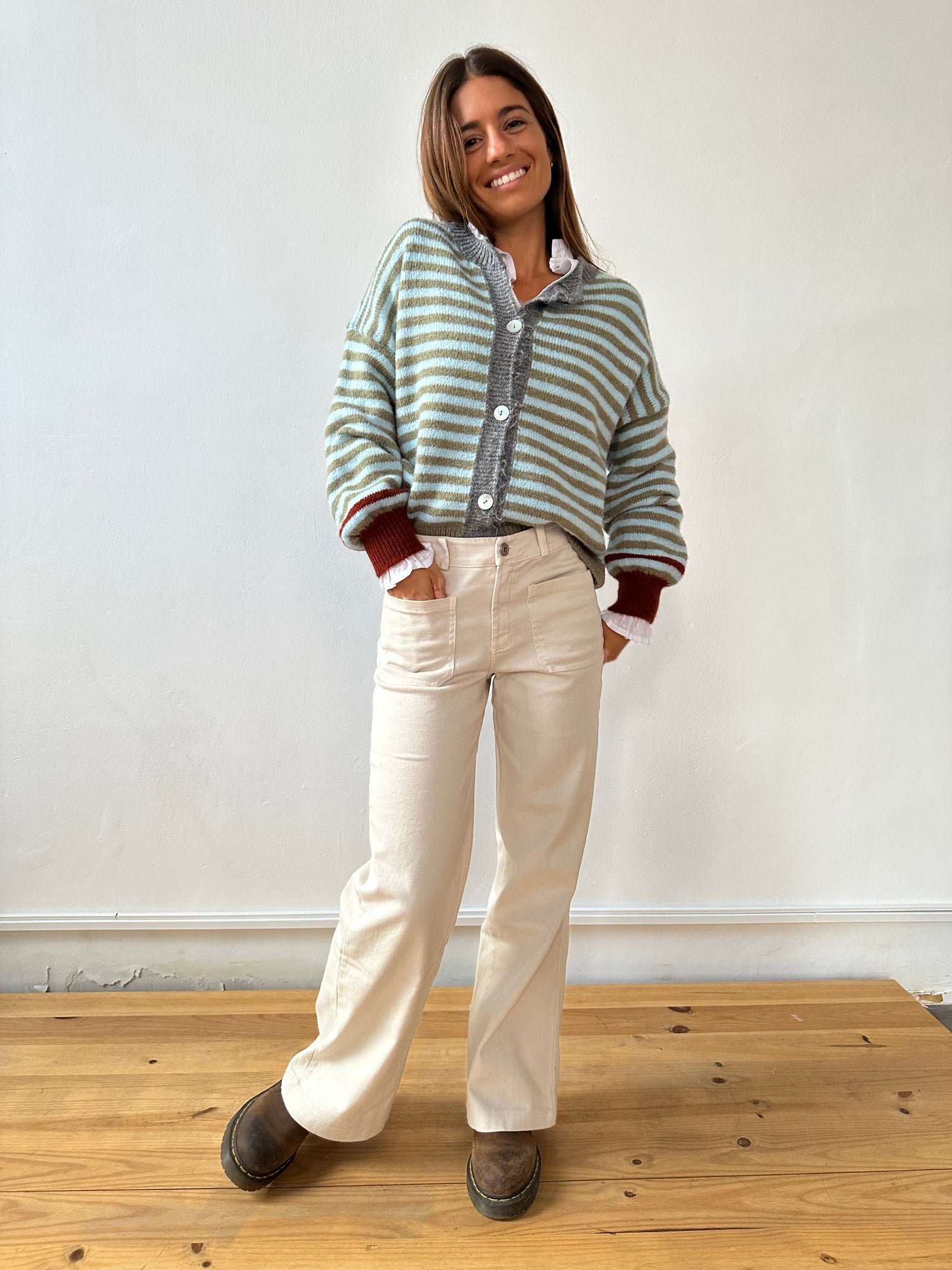 Cardigan blu Tessa