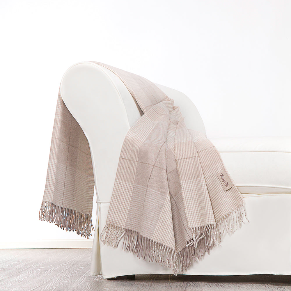 Venice 130X180 Check Bianco / Beige