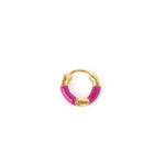 Orecchino Singolo con Smalto Rosa – Melina