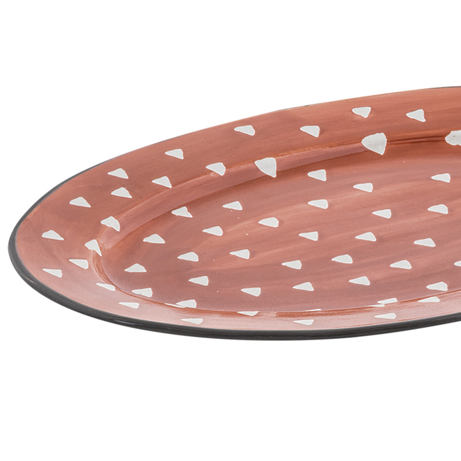 Piatto portata ovale Candy corallo 8770 cm 36x24,5x3,5
