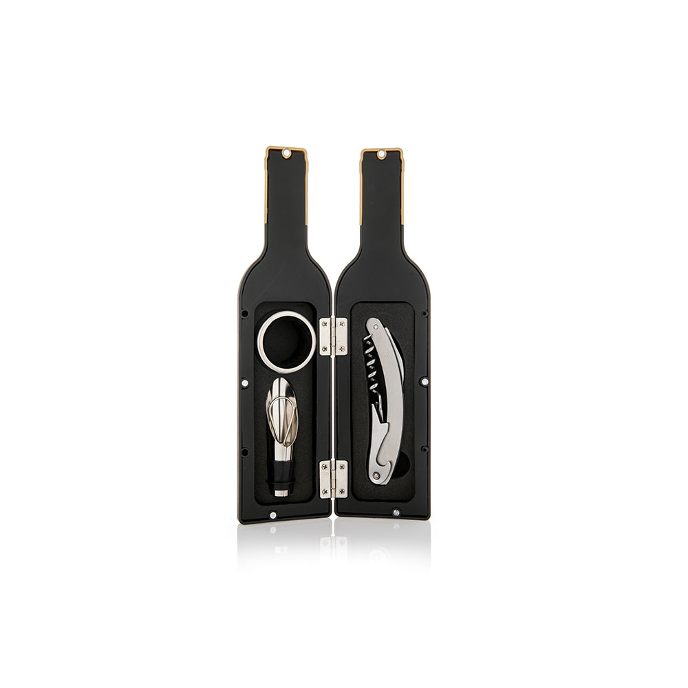 Cheers - Set 3 accessori vino confezione bottiglia