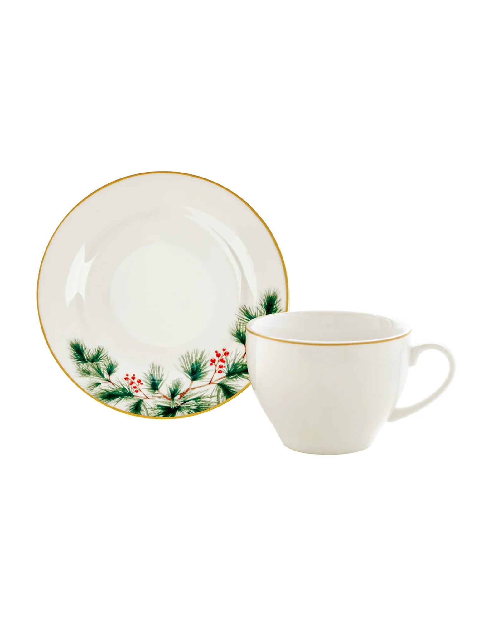 Agrifoglio - Set 6 tazzina caffè con piattino New Bone China