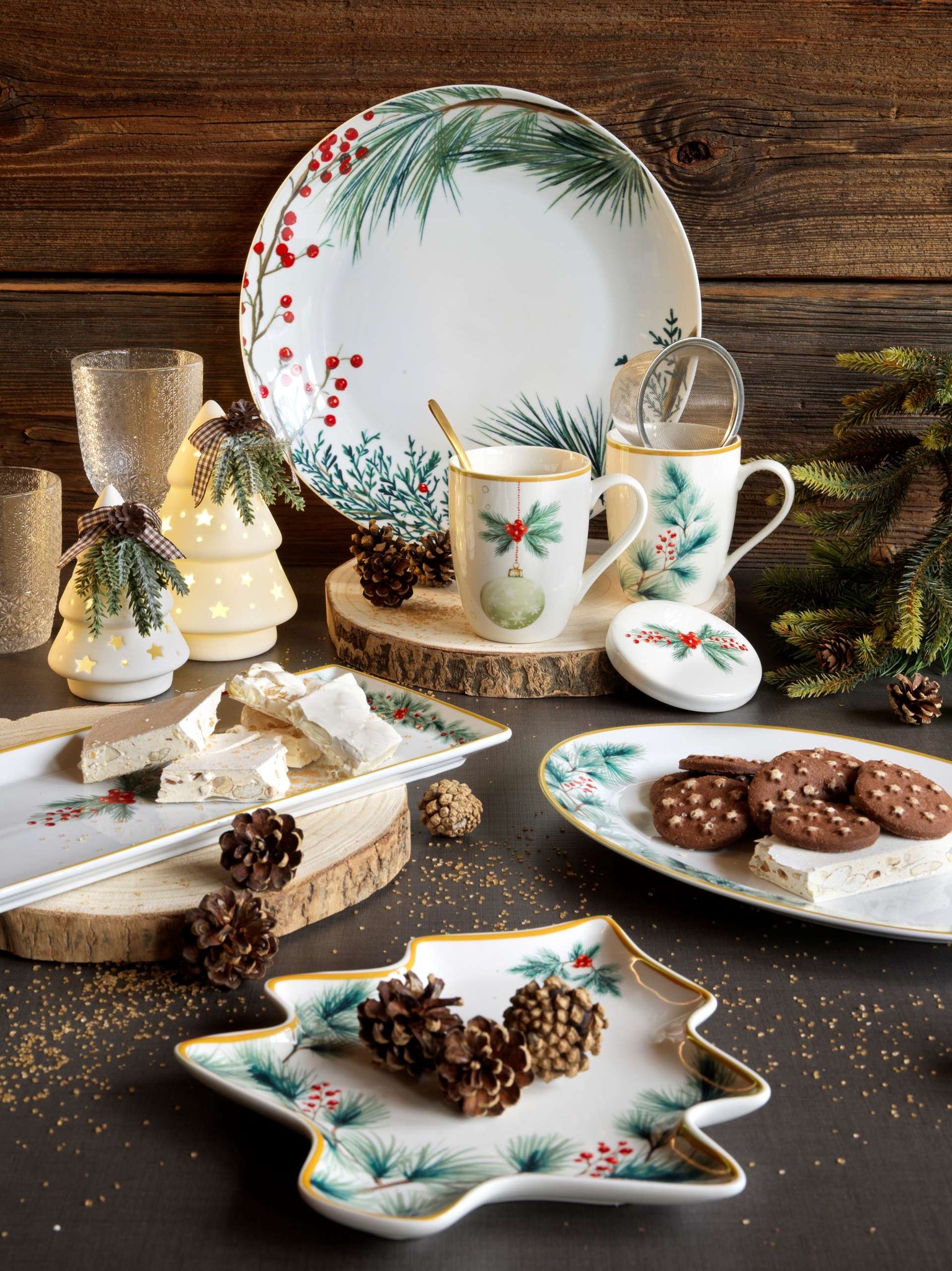 Agrifolio - Piatto torrone in porcellana