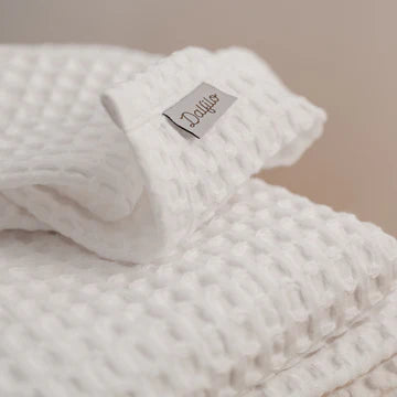 Viso, mani, corpo Cotone a nido d'ape - Bianco