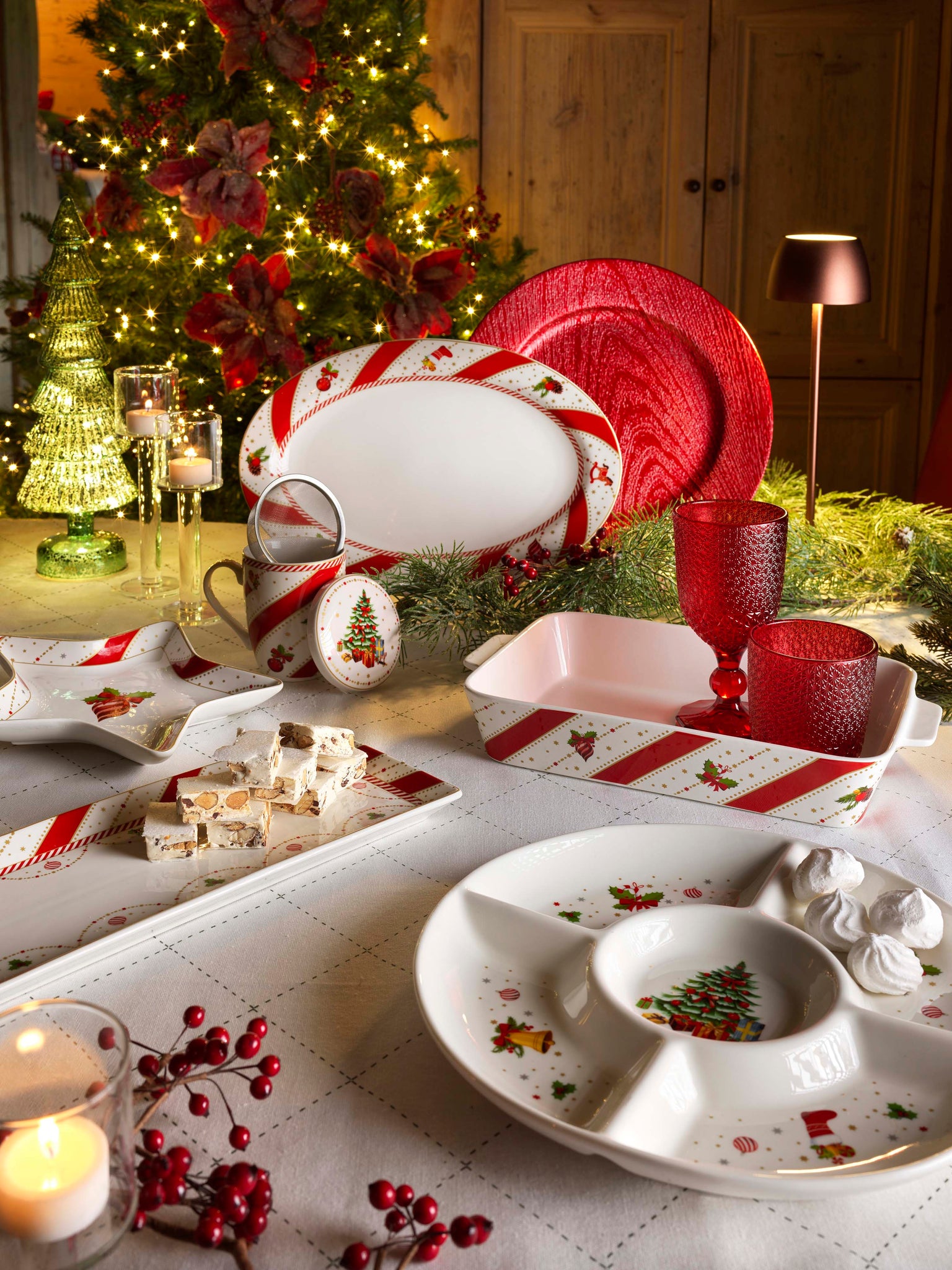 Candy Canes  - Piatto torrone in new bone china