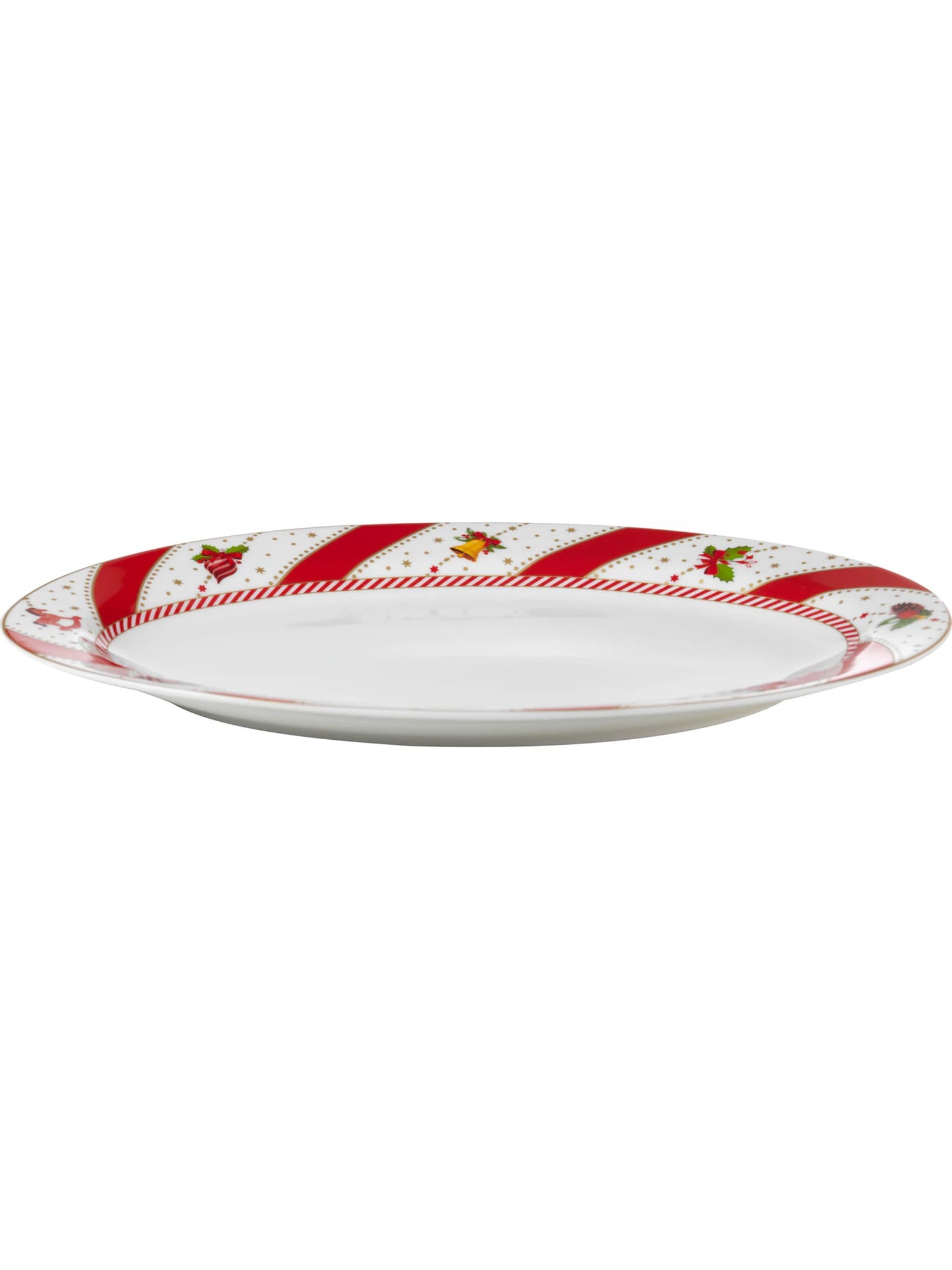 Candy Canes  - Piatto ovale in new bone china