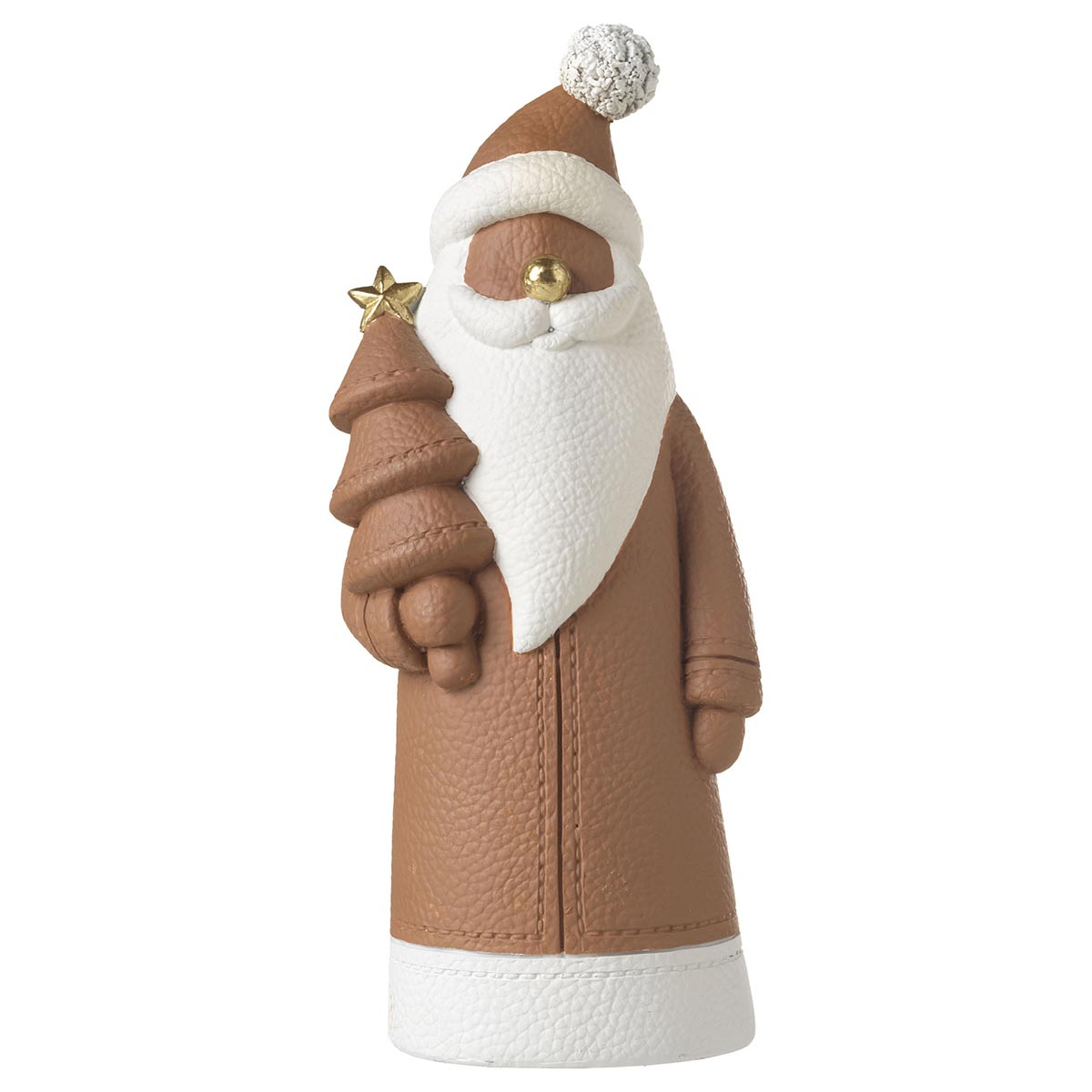 Noel En Cuir - Babbo Natale in poliresina con finitura effetto pelle