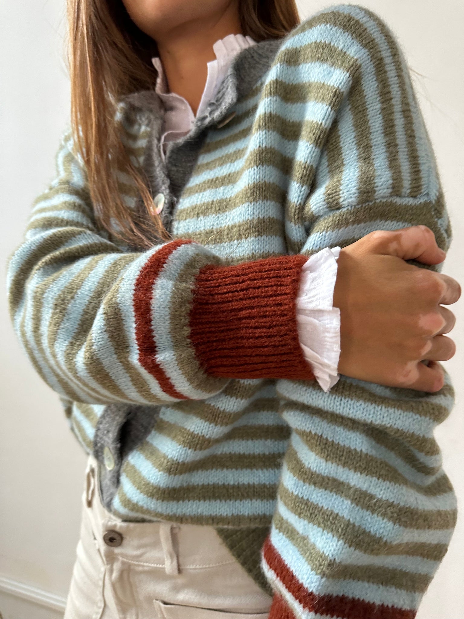 Cardigan blu Tessa