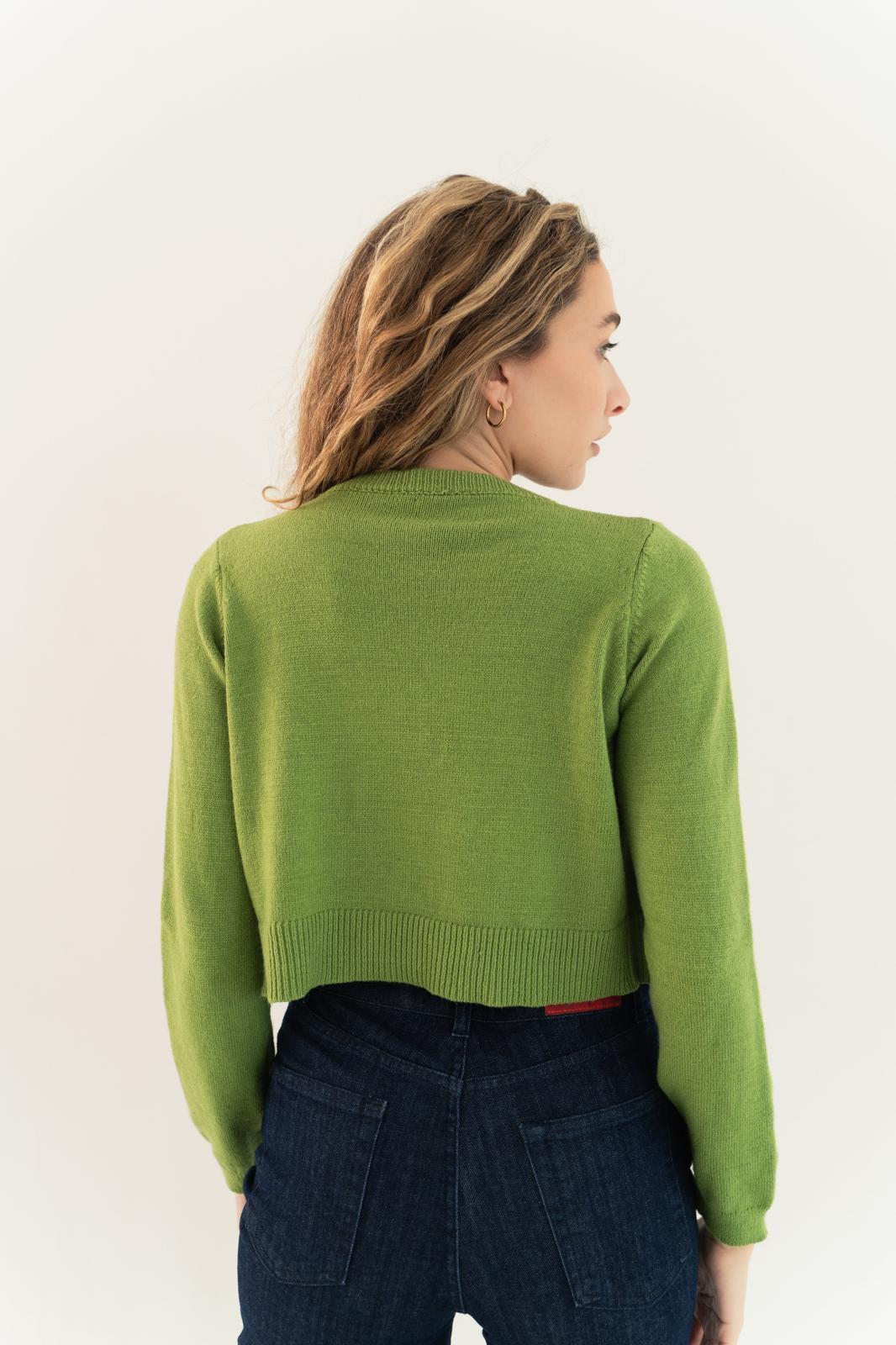Cardigan verde Inés