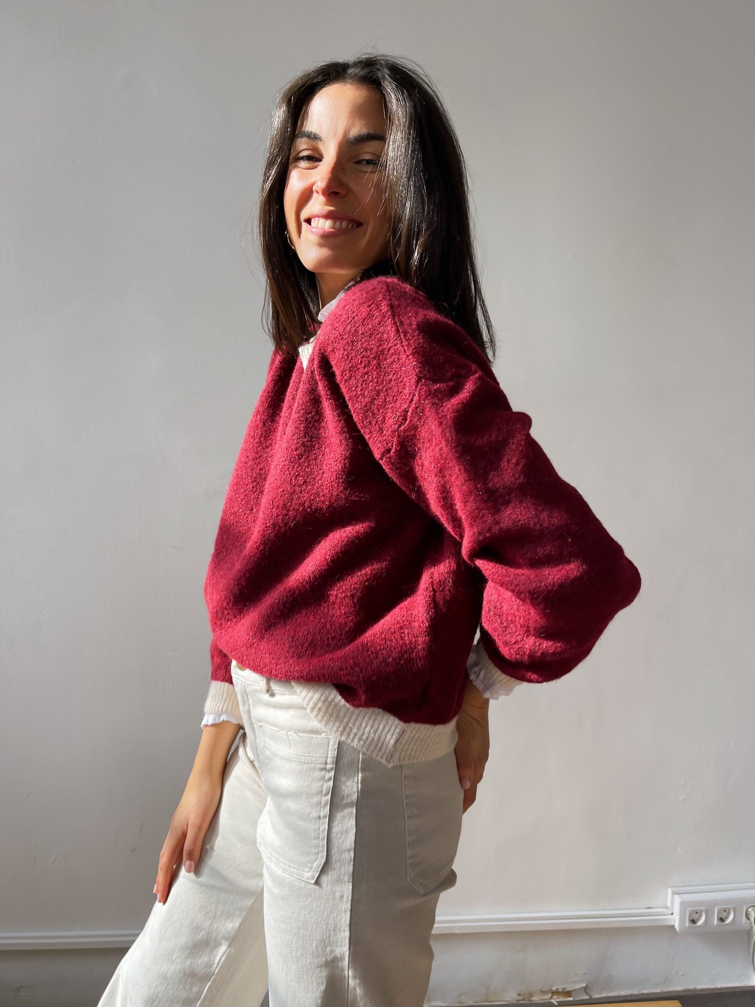 Maglia Sofia Borgogna