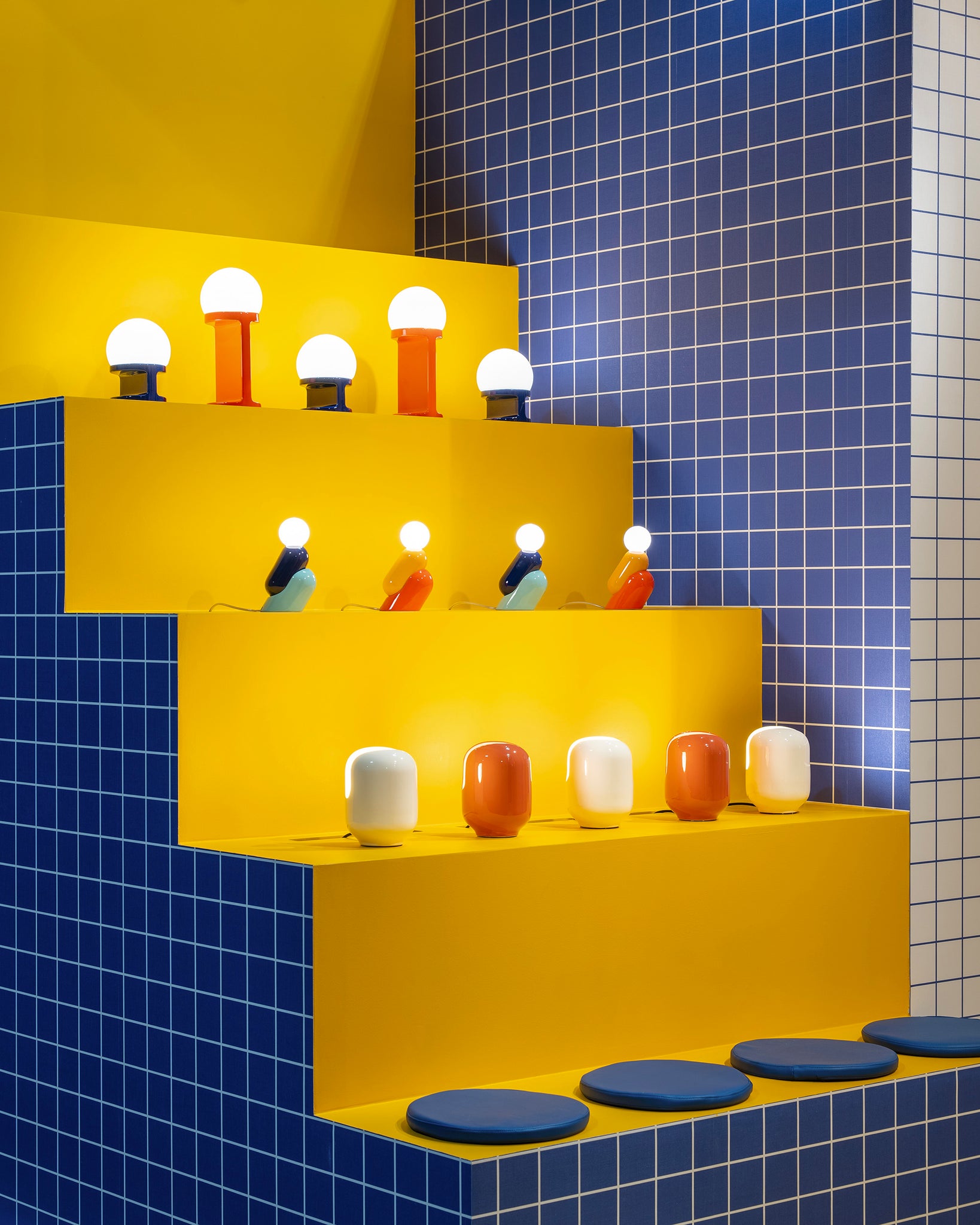 Lampada Da Tavolo Tata Giallo + Arancio Volpe