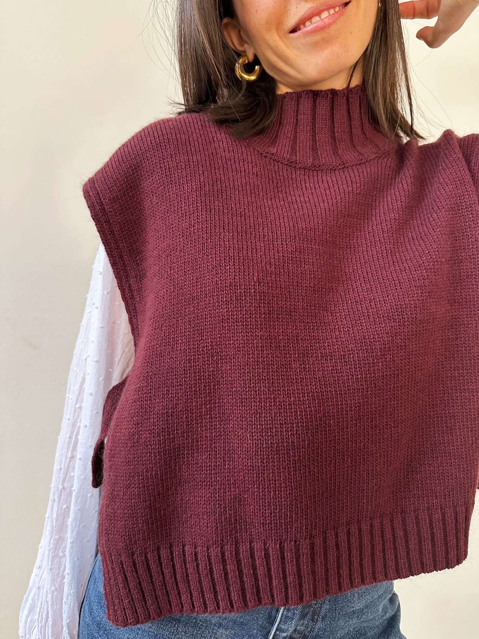 Gilet Julieta Borgogna