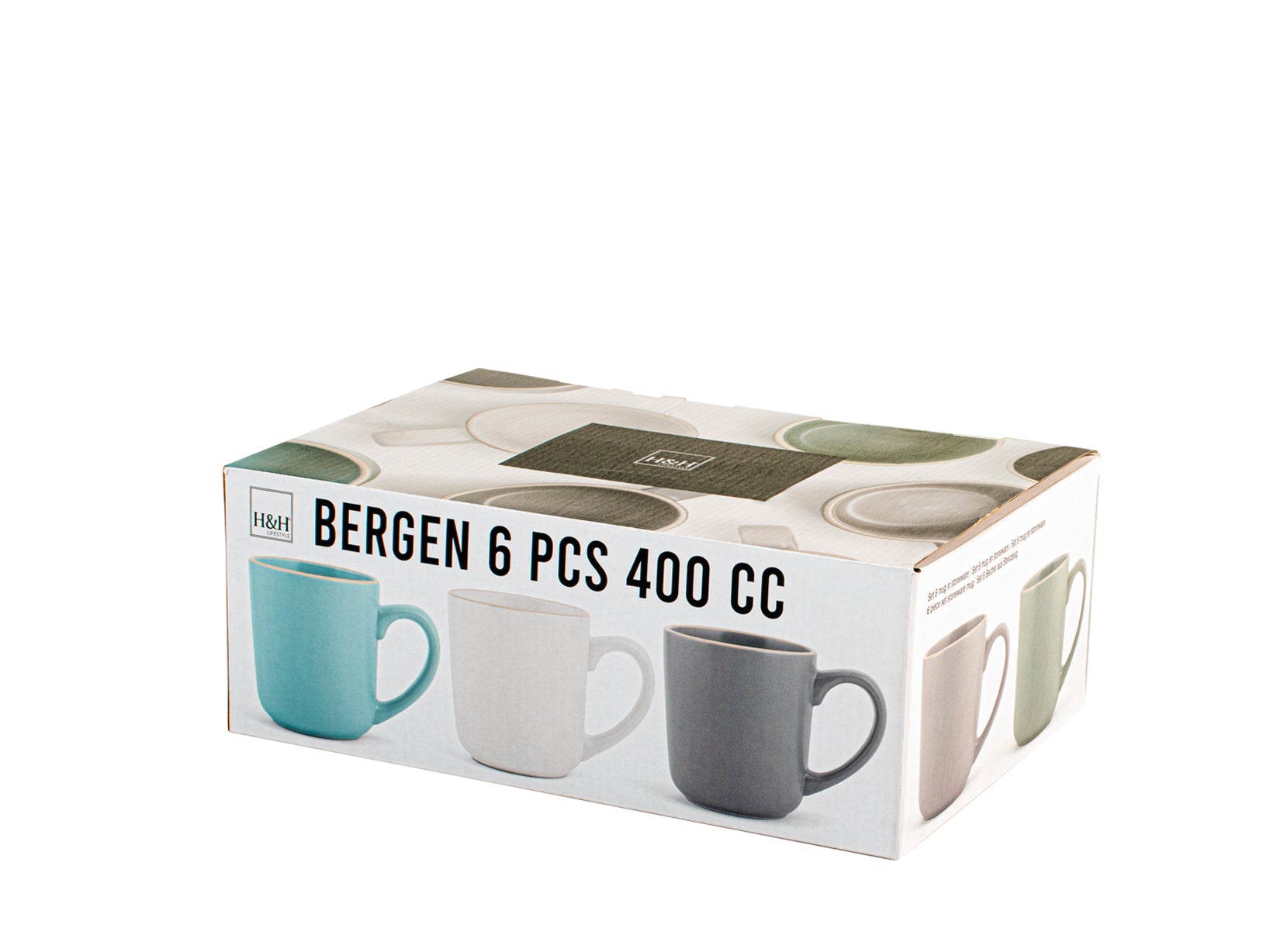 Set 6 Mug Bergen Colori Assortiti 400 cc