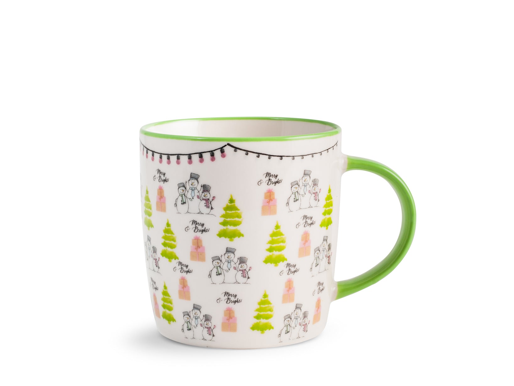 6 tazzoni jumbo in new bone china decoro natale senza piatto