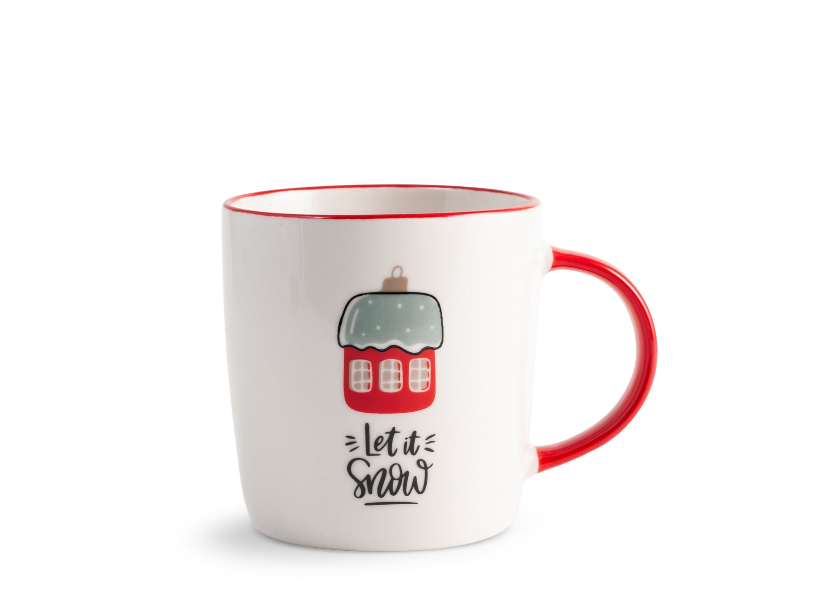 6 tazzoni jumbo in new bone china decoro natale senza piatto