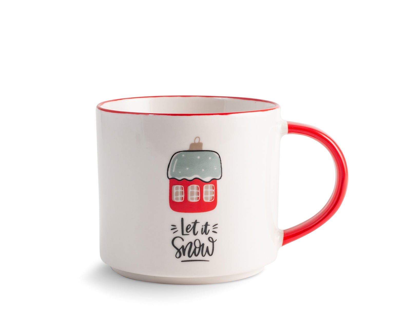6 mug in new bone china decoro Natale