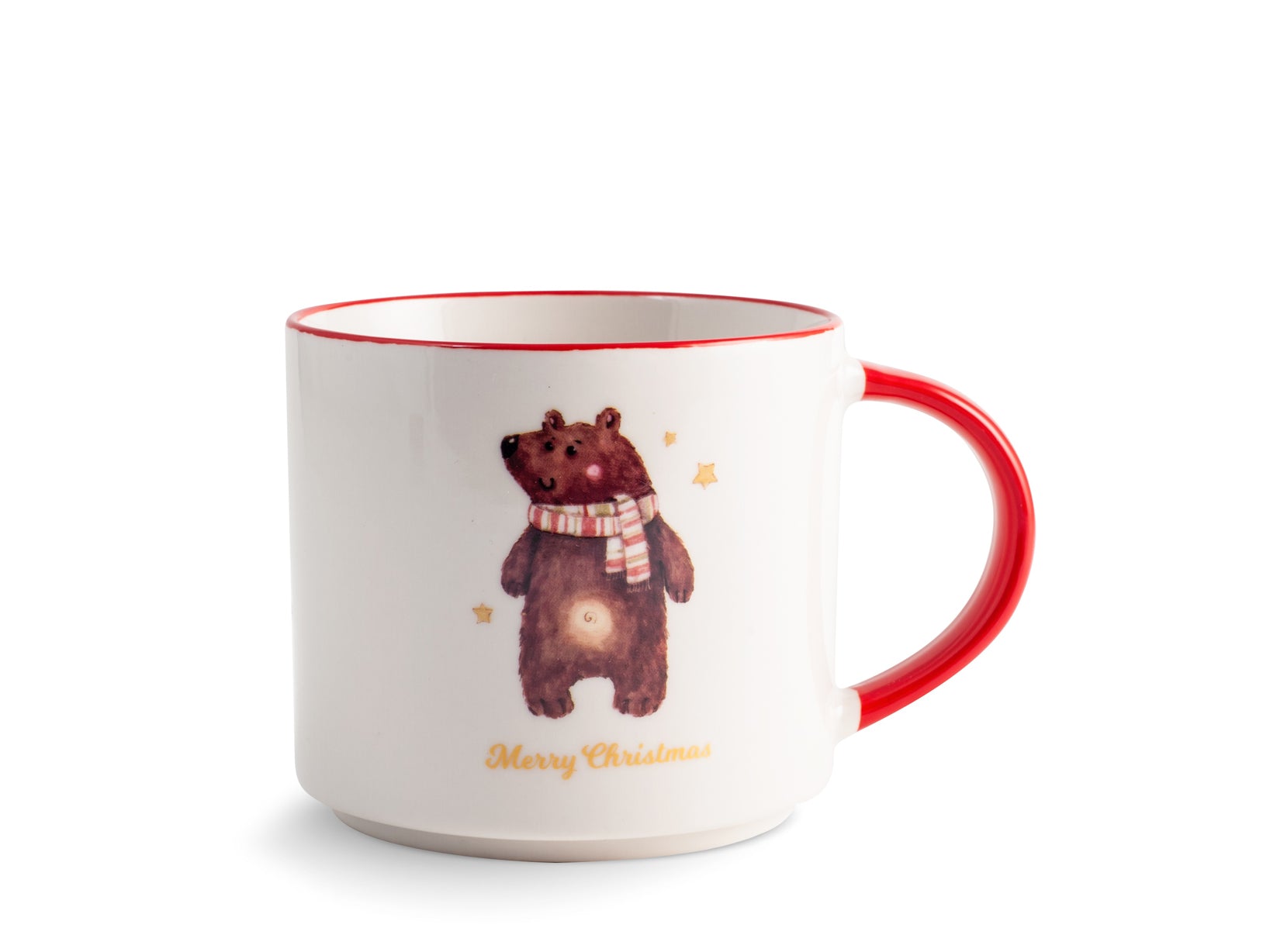 6 mug in new bone china decoro Natale