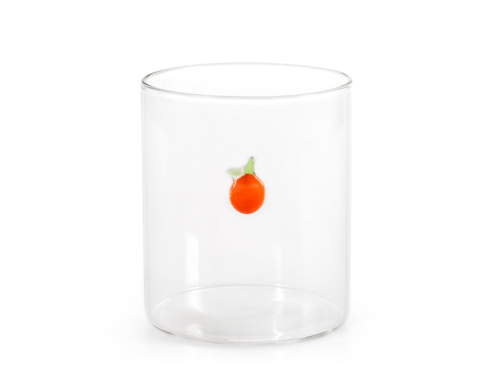 6 bicchieri in vetro borosilicato trasparente con miniature esterne decori assortiti cl 42. Idonei al lavaggio in lavastoviglie.