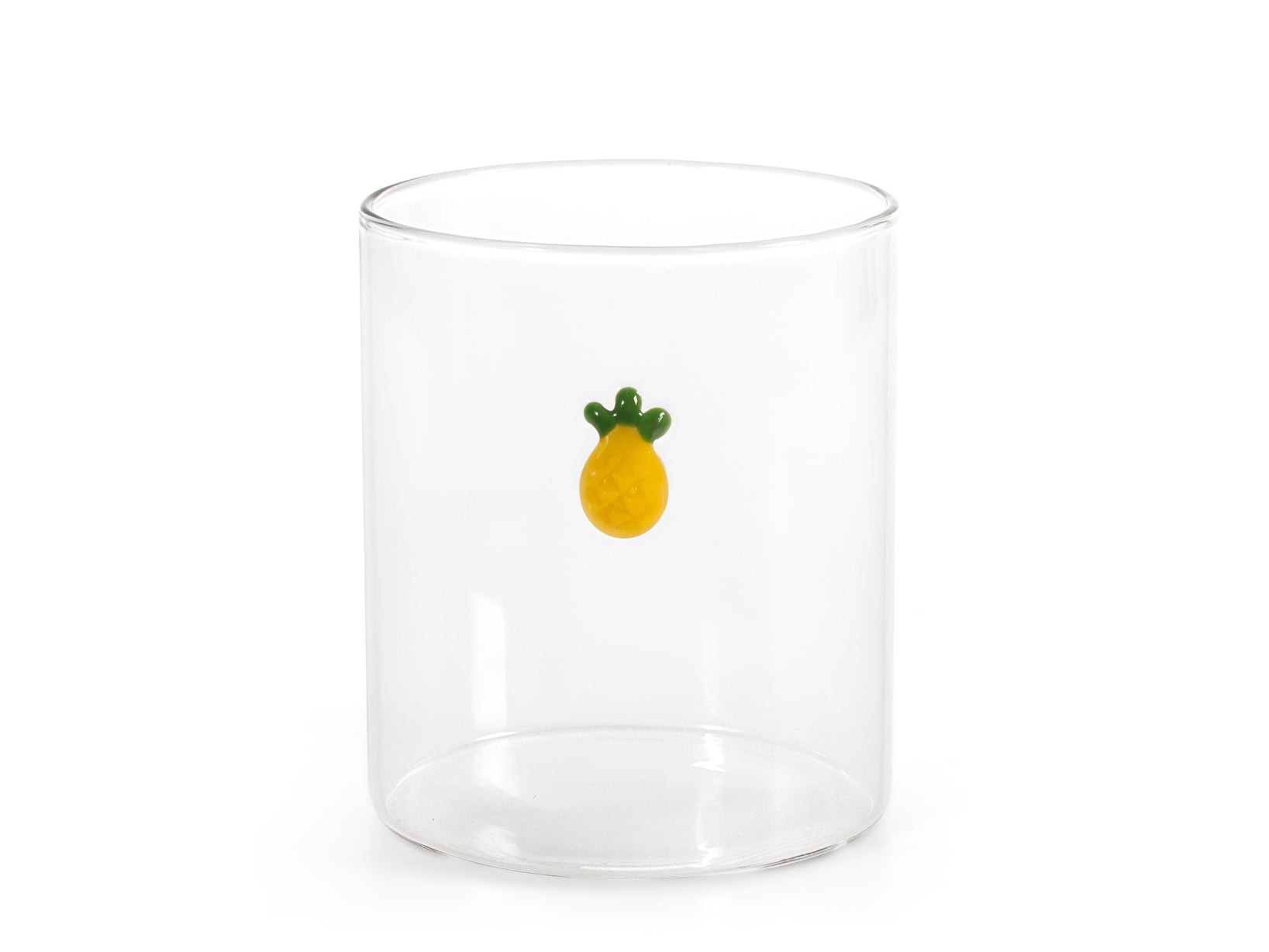 6 bicchieri in vetro borosilicato trasparente con miniature esterne decori assortiti cl 42. Idonei al lavaggio in lavastoviglie.