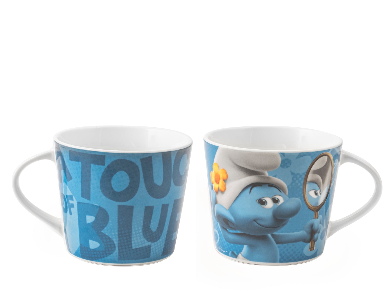 Puffi Set 6 Tazze Jumbo, Porcellana, Senza Piattino, 400Cc