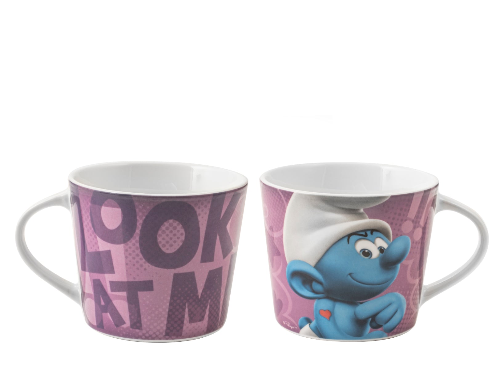 Puffi Set 6 Tazze Jumbo, Porcellana, Senza Piattino, 400Cc