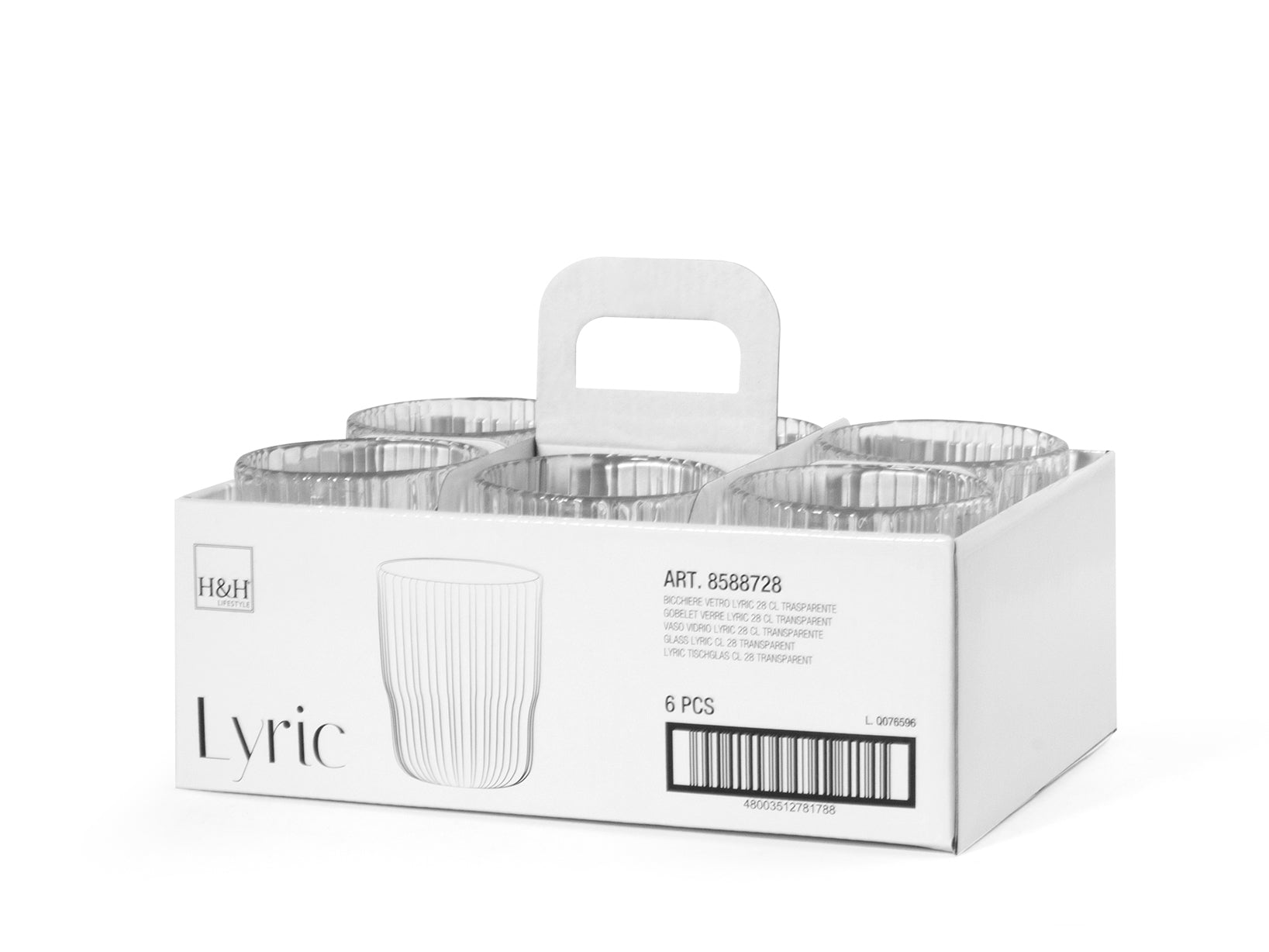 Set 6 Bicchieri Lyric Trasparenti Cl 28