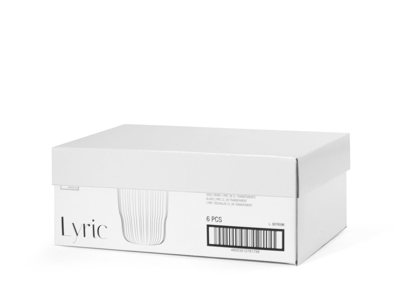 Set 6 Bicchieri Lyric Trasparenti Cl 28