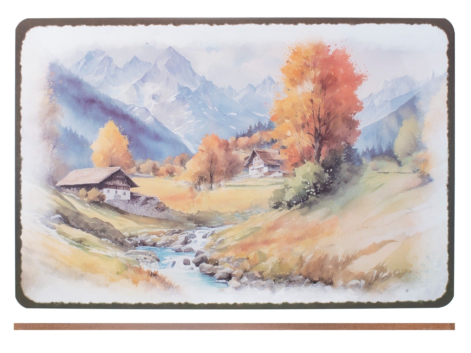 2 tovagliette in sughero decoro bosco cm 43x28.