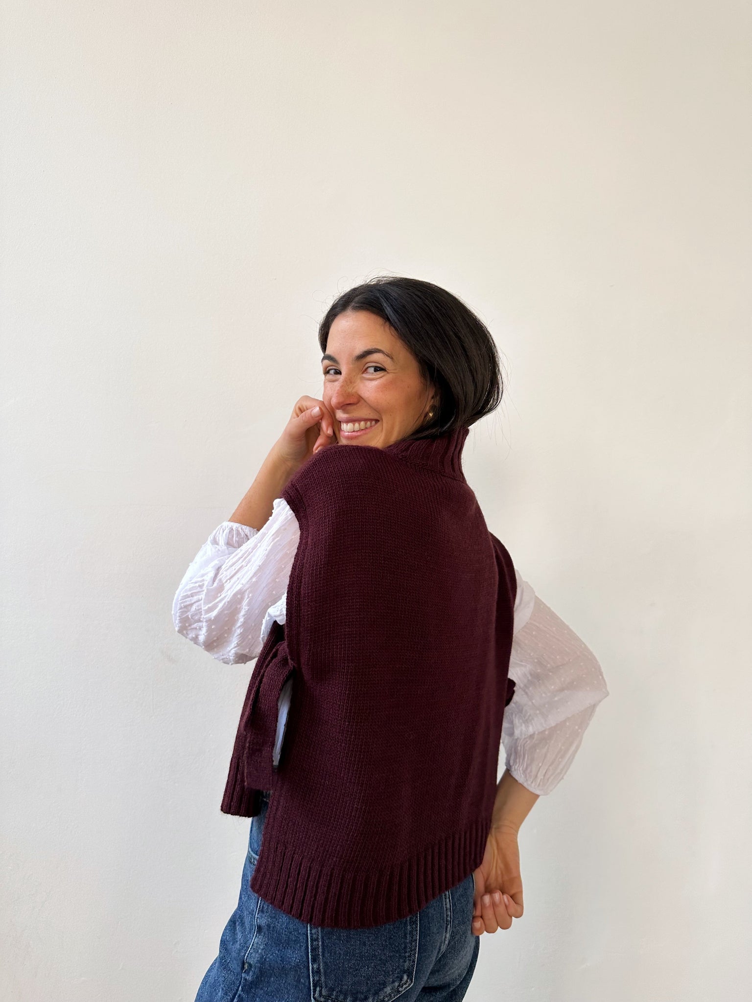 Gilet Julieta Borgogna