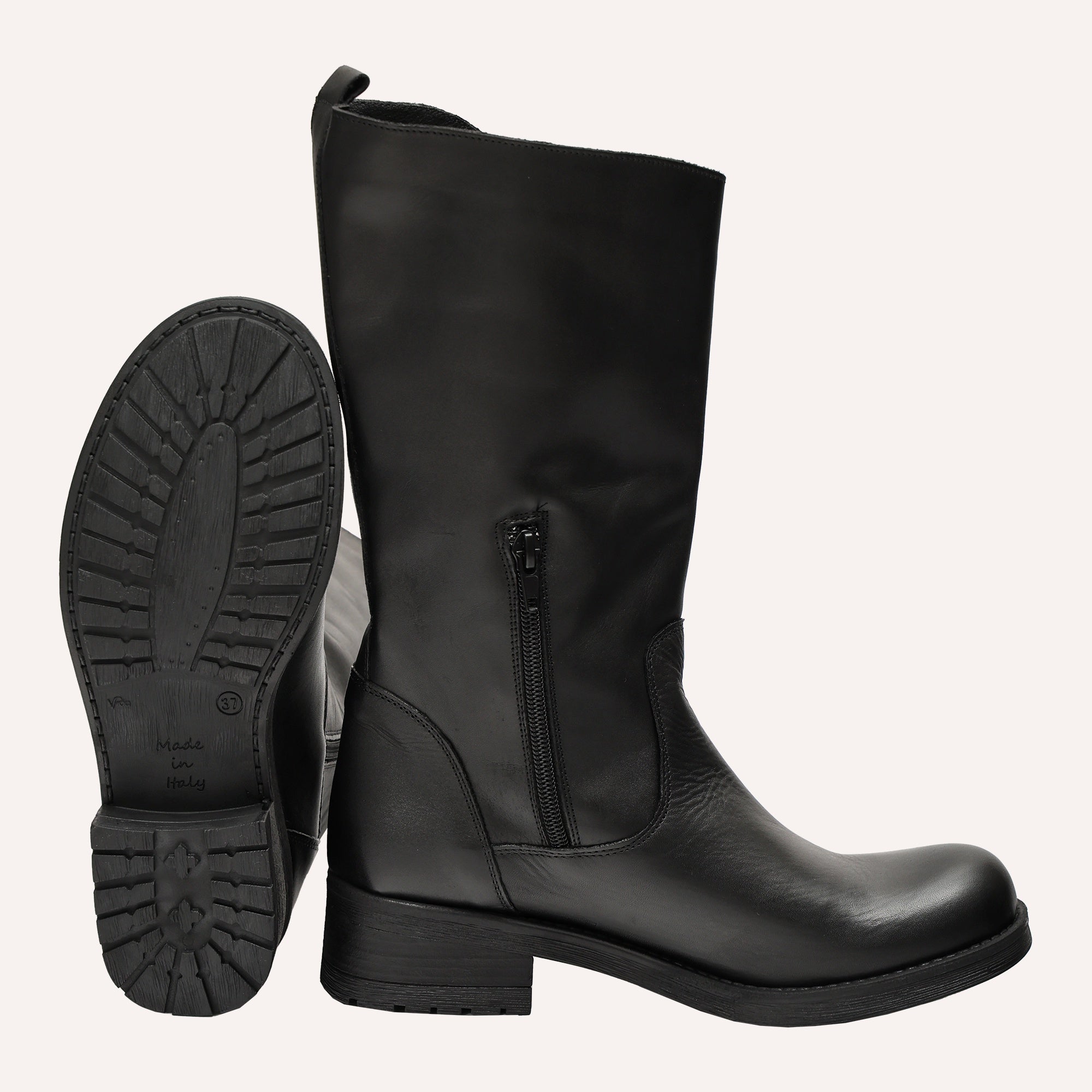 Stivaletto in vera pelle  Nero