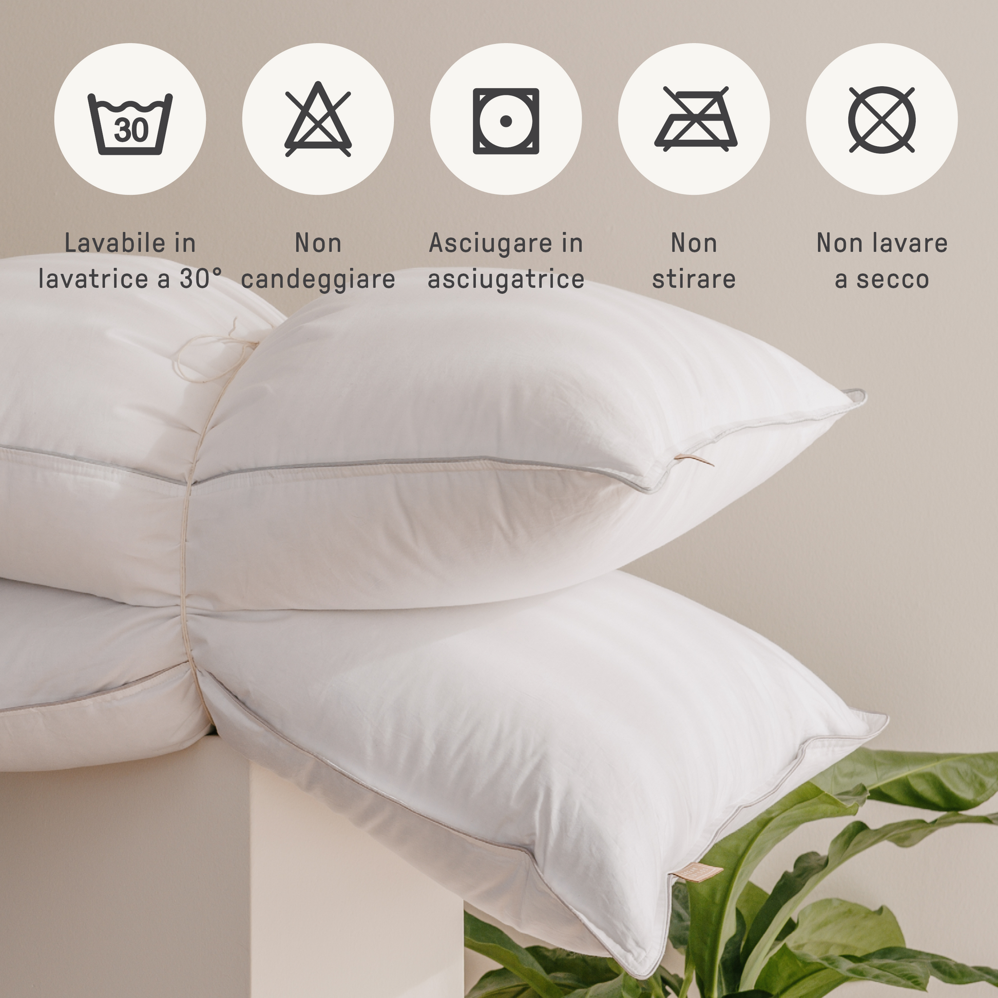 Dreamin101 Guanciale Royal In Doppia Imbottitura In Piumino E Piumette Tessuto 100% Cotone 50X80 Cm